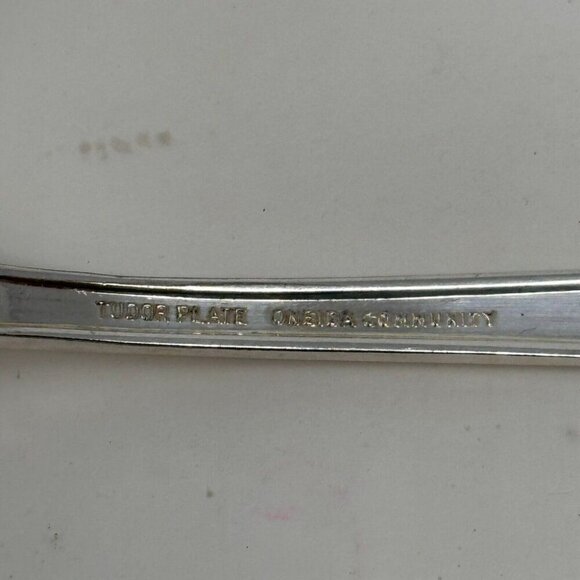 Vintage Oneida Community Tudor Plate Butter Server Slicer 1940 w Case - Picture 3 of 6